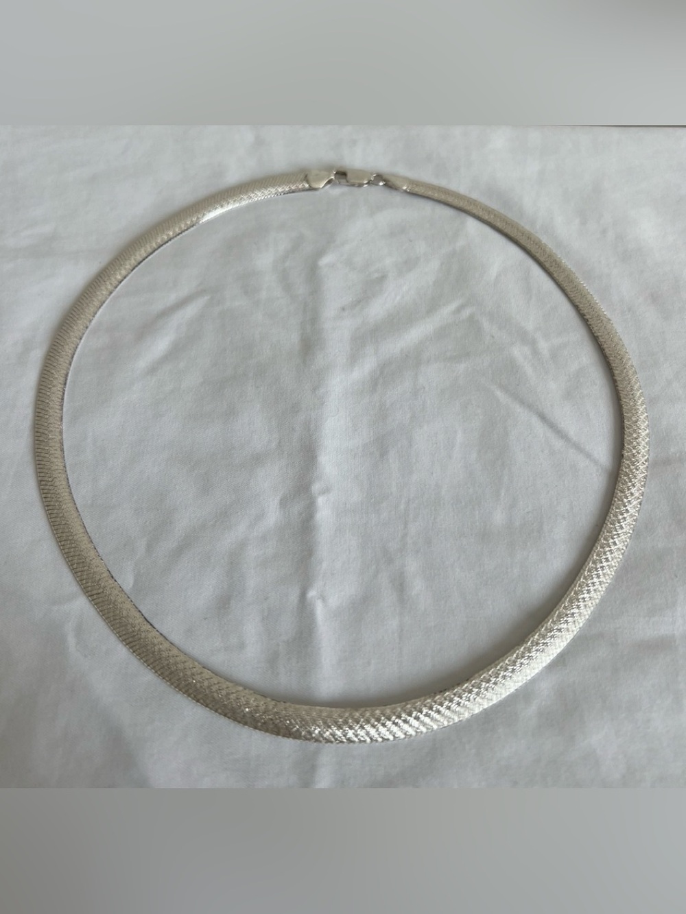 SU Vintage Italian 925 Silver Omega Necklace 18"